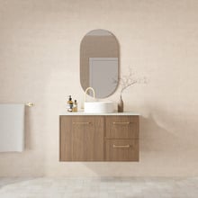 Hamilton 900mm Wall Hung Single Vanity with Solid Surface Countertop